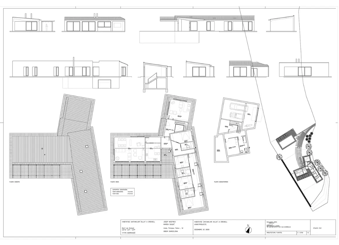 Avantprojecte d’un habitatge unifamiliar aïllat a Creixell. Neus Clotet, arquitectura i paisatge