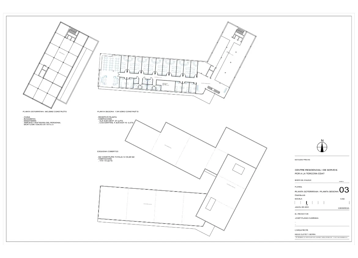 Estudis previs per a un centre residencial i de serveis per a la tercera edat a Manresa. Neus Clotet, arquitectura i paisatge