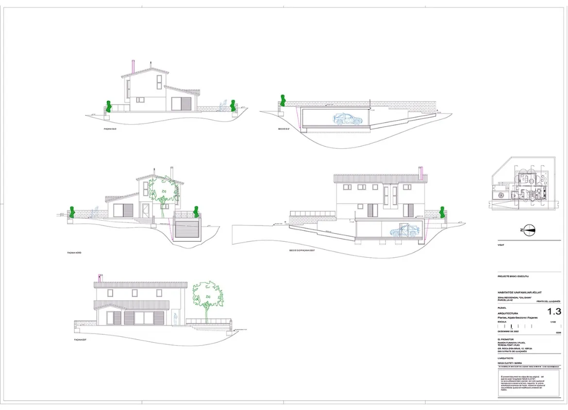 Projecte executiu i direcció d’un habitatge unifamiliar aïllat a Prats de Lluçanès. Neus Clotet, arquitectura i paisatge